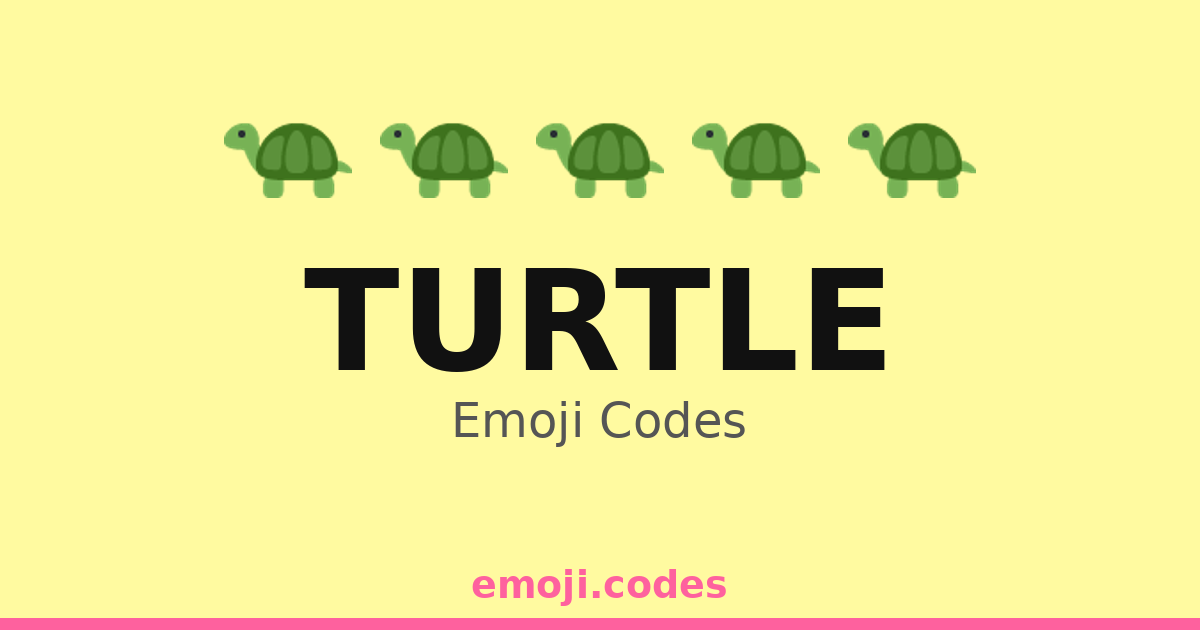 Turtle Emoji Codes 🐚 — 359 Combinations to Copy & Paste