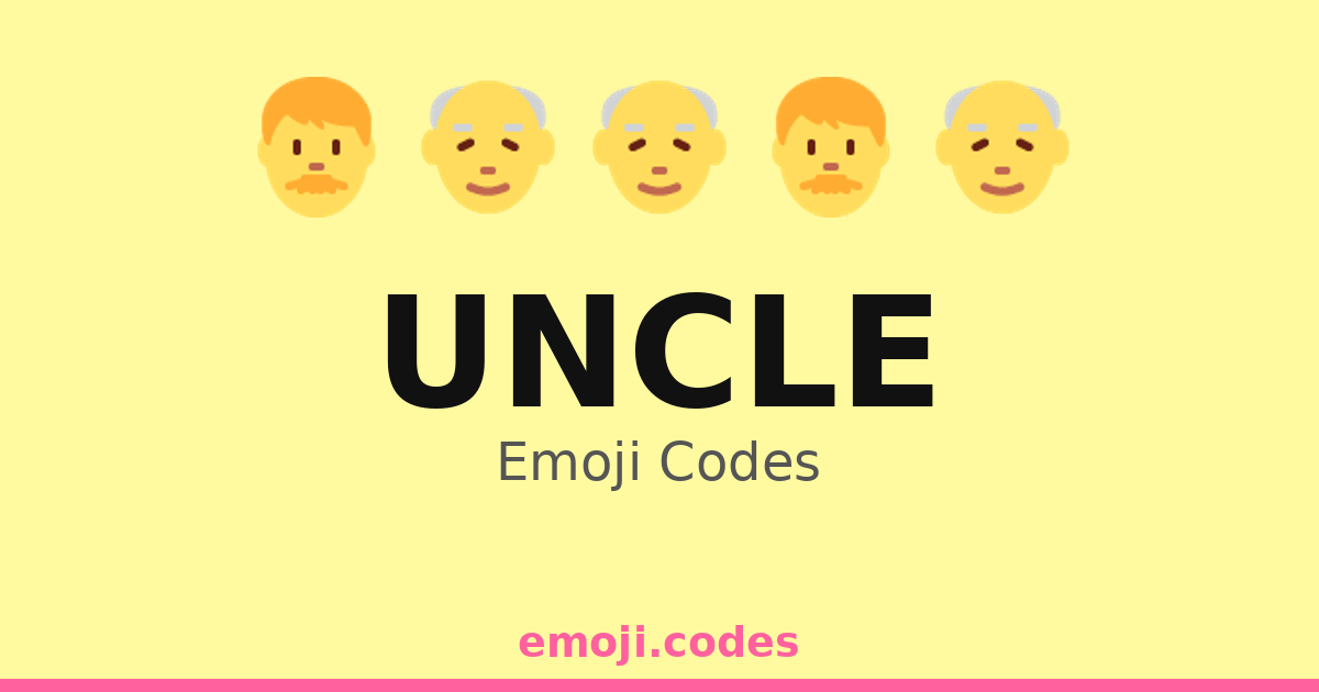 Uncle Emoji Codes 🎩👨‍🦰 — 285 Combinations to Copy & Paste