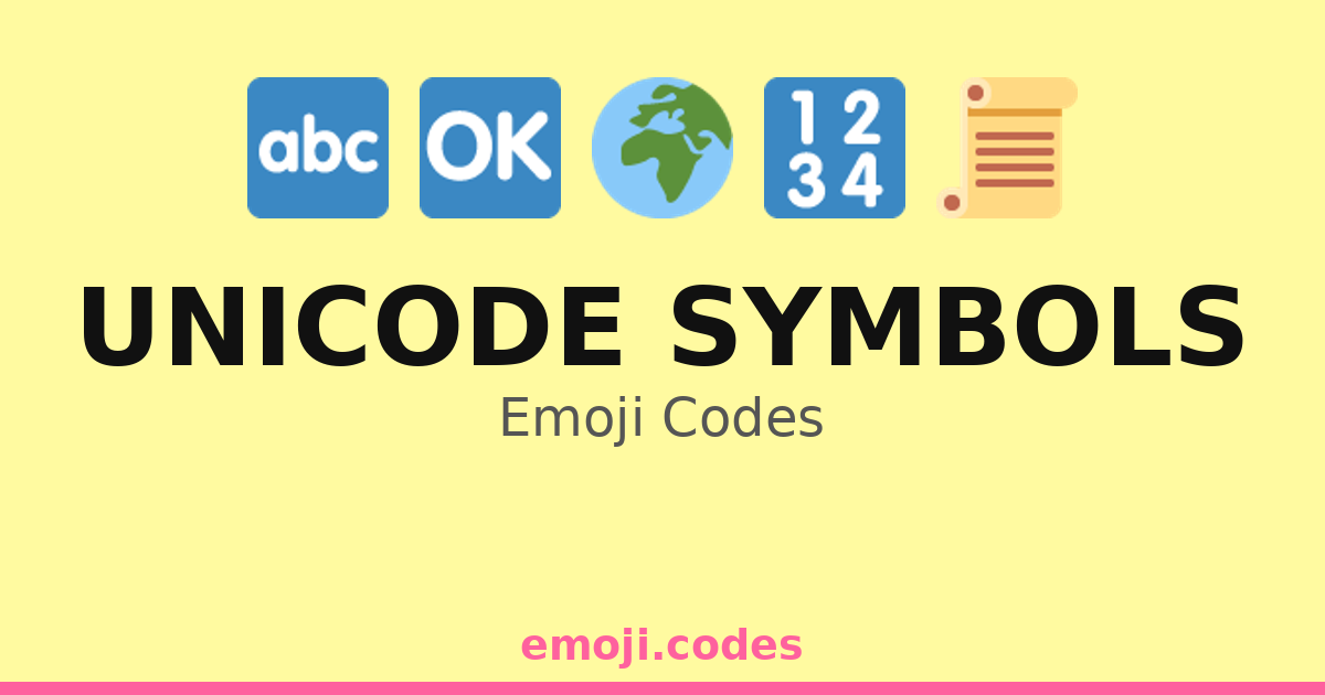 Unicode Symbols Emoji Codes 🆗🆕🆙 — 262 Combinations to Copy & Paste