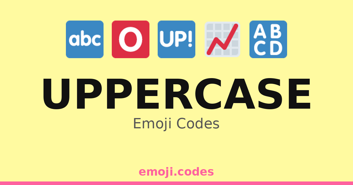 Uppercase Emoji Codes 🅰️📖🆕 — 243 Combinations to Copy & Paste