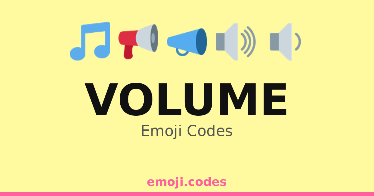 Volume Emoji Codes 🎤🎧🎼🔊 — 296 Combinations to Copy & Paste