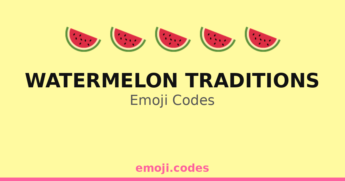 Watermelon Traditions Emoji Codes ππΊπ΄ β 87 Combinations to Copy & Paste