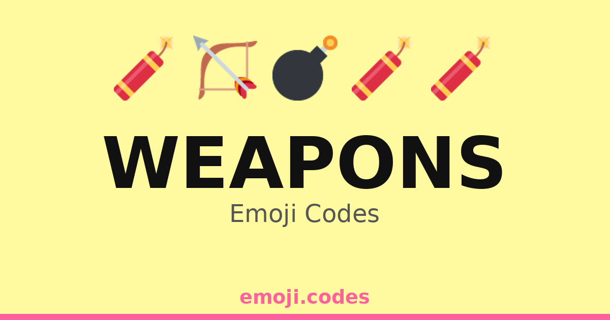 Weapons Emoji Codes 🏰🛡️🔪 — 213 Combinations to Copy & Paste