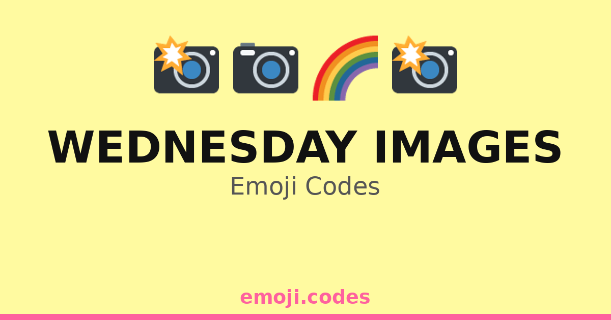 Wednesday Images Emoji Codes 🌈🌸🌼🌿 — 4 Combinations to Copy & Paste