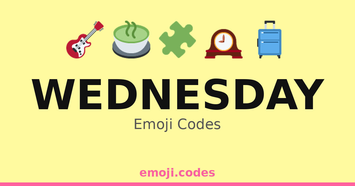 Wednesday Emoji Codes 🍵🍰🧁 — 135 Combinations to Copy & Paste