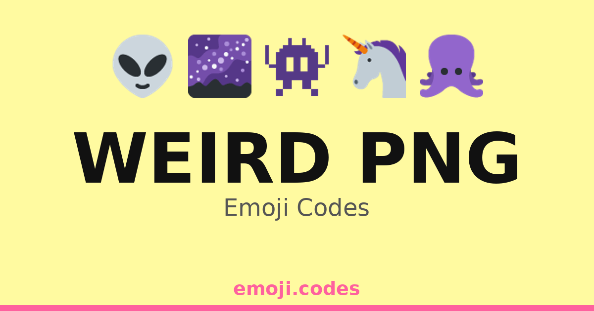 Weird Png Emoji Codes 🌈🍭🦄👾 — 35 Combinations to Copy & Paste