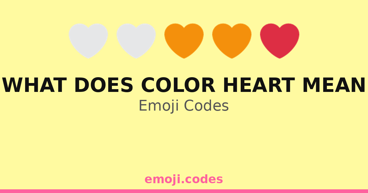 What Does Color Heart Mean Emoji Codes 🖤🖼️🕵️ — 97 Combinations to Copy ...