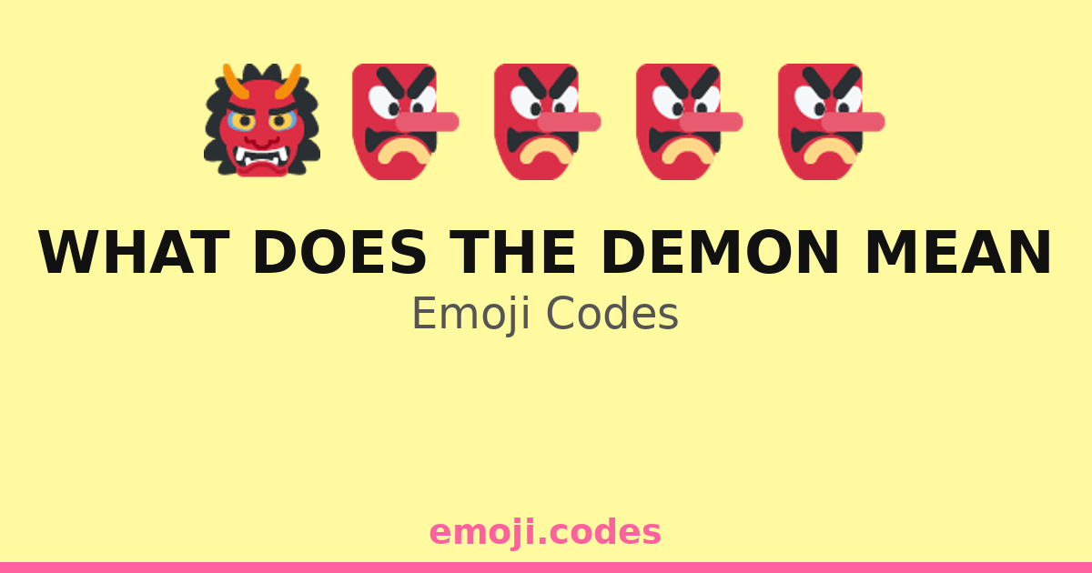 What Does The Demon Mean Emoji Codes ๐น๐๐ฆธโโ๏ธ โ 78 Combinations to Copy ...