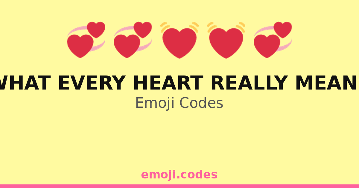 What Every Heart Really Means Emoji Codes 💓🌇🌆 — 330 Combinations to ...