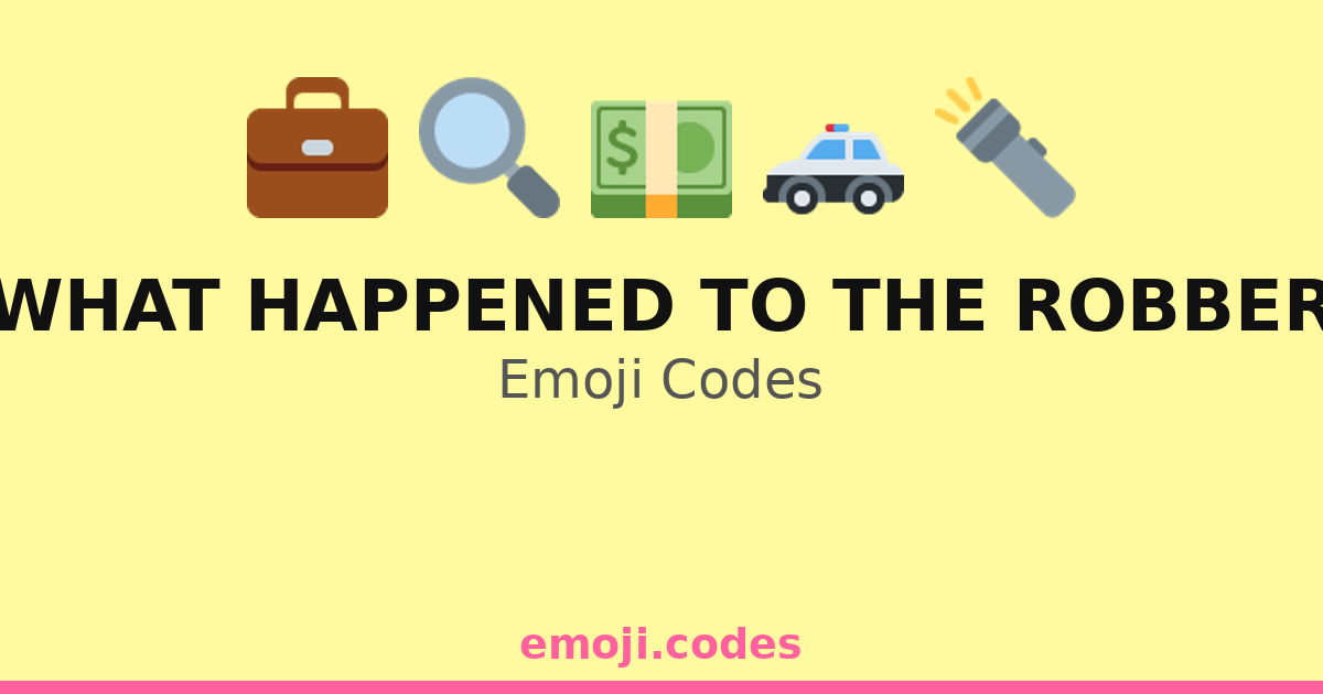 What Happened To The Robber Emoji Codes 🏃‍♂️🌆🏃‍♀️ — 365 Combinations to ...