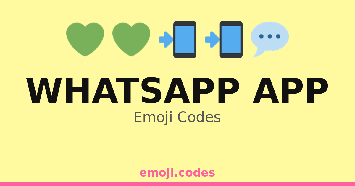 Whatsapp App Emoji Codes 🌍💬📞🔔 — 271 Combinations to Copy & Paste