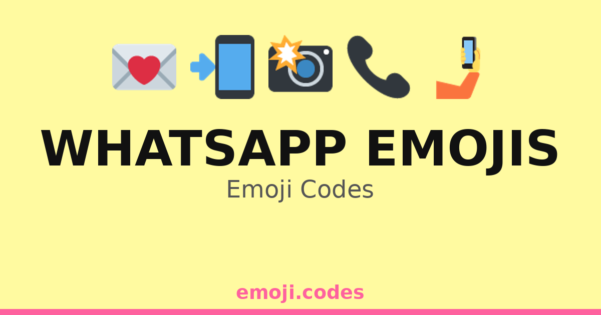 Whatsapp Emojis Emoji Codes 🎈📱💬 — 239 Combinations to Copy & Paste