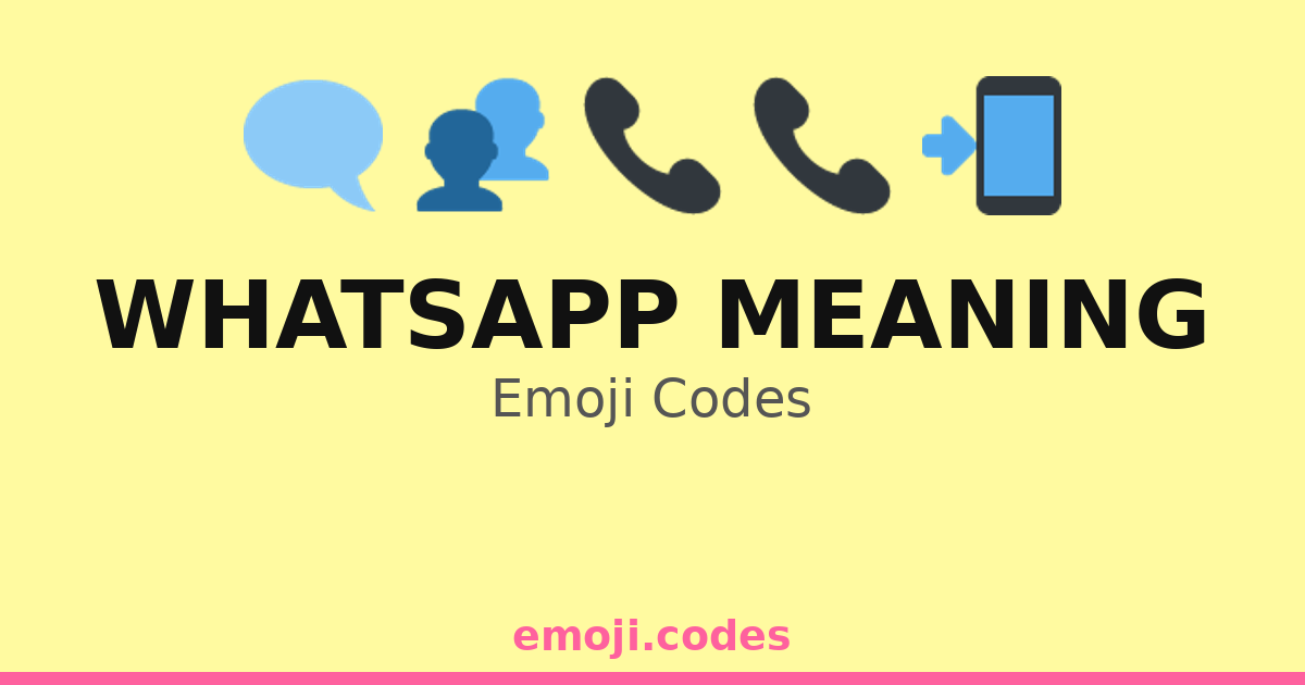 Whatsapp Meaning Emoji Codes 🌍💚📞 — 270 Combinations to Copy & Paste