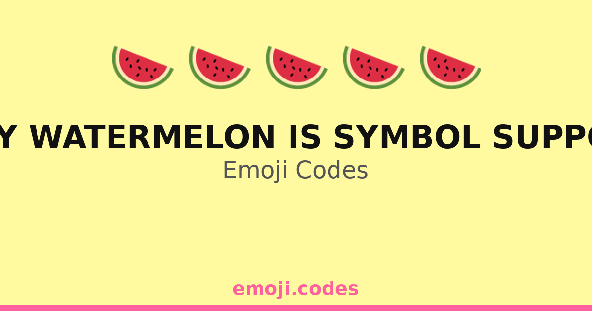 Watermelon Binary Code Why Watermelon Is Symbol Support Emoji Codes 🍉🌅🌊 — 169 Combinations to ...