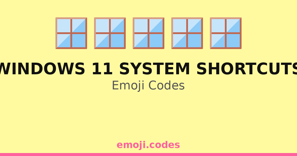 Windows 11 System Shortcuts Emoji Codes 🖥️📈🖱️📋 — 243 Combinations to ...