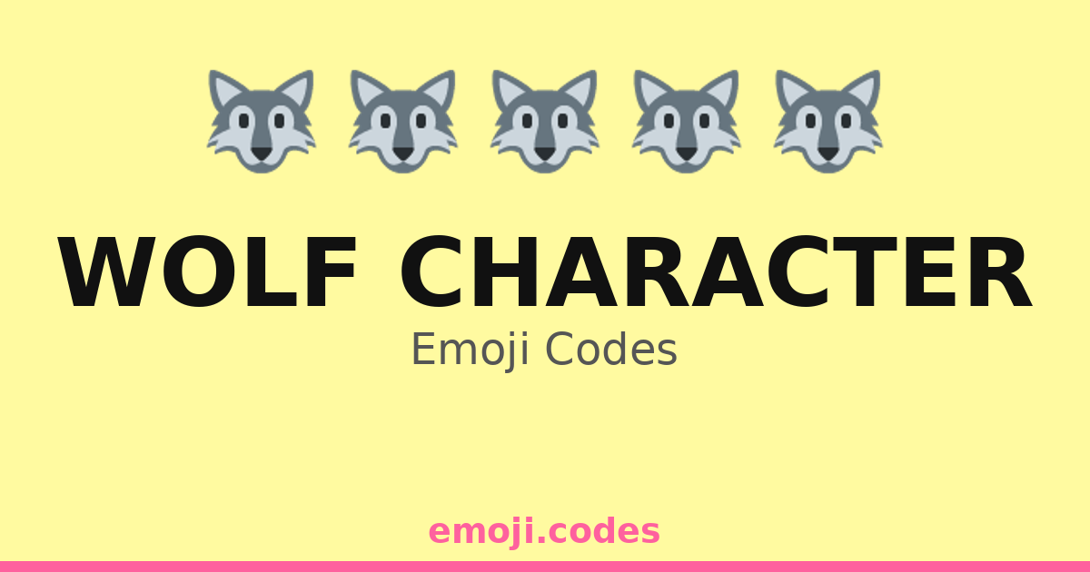 Wolf Character Emoji Codes 🐺🌌🌕🏕️🔥 — 112 Combinations to Copy & Paste