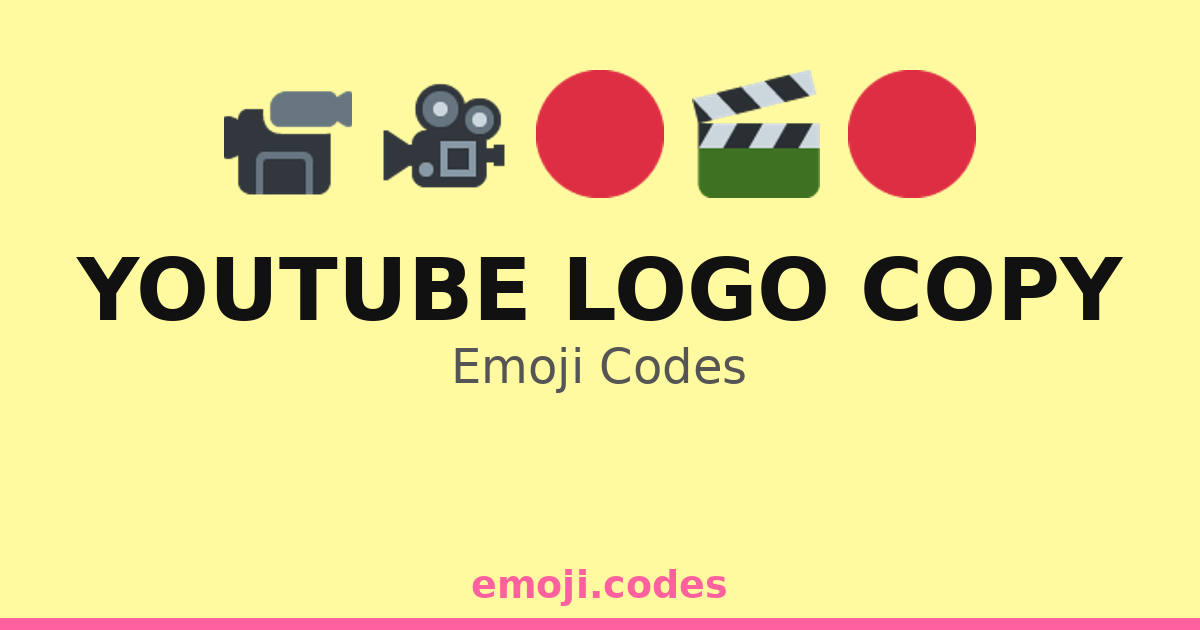 Youtube Logo Copy Emoji Codes 🎤🎥📺🔴 ️ — 46 Combinations to Copy & Paste