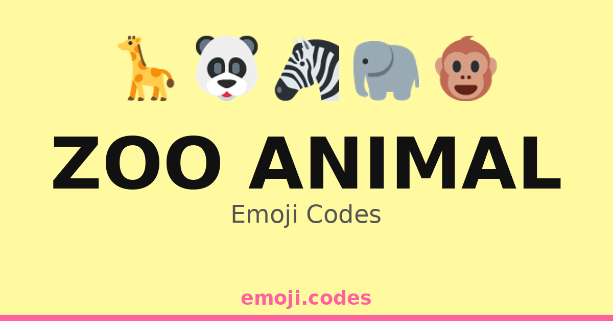 Zoo Animal Emoji Codes 🐅🧗‍♂️ — 142 Combinations to Copy & Paste